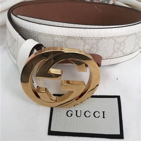 white gucci belt poshmark|authentic gucci belt buckle.